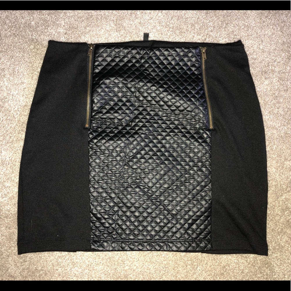 Mini skirt faux leather